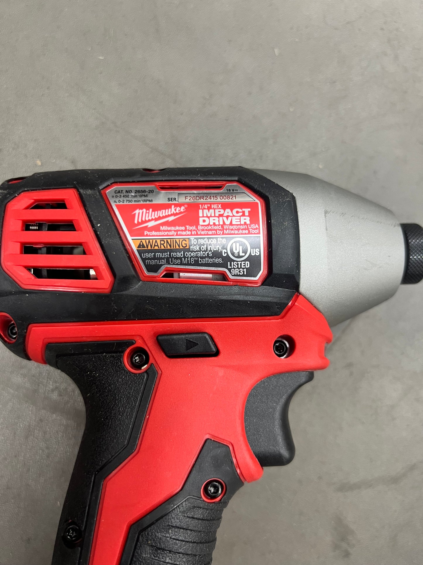 Milwaukee M18 1/4” Hex Impact Driver - 2656-20 (New)