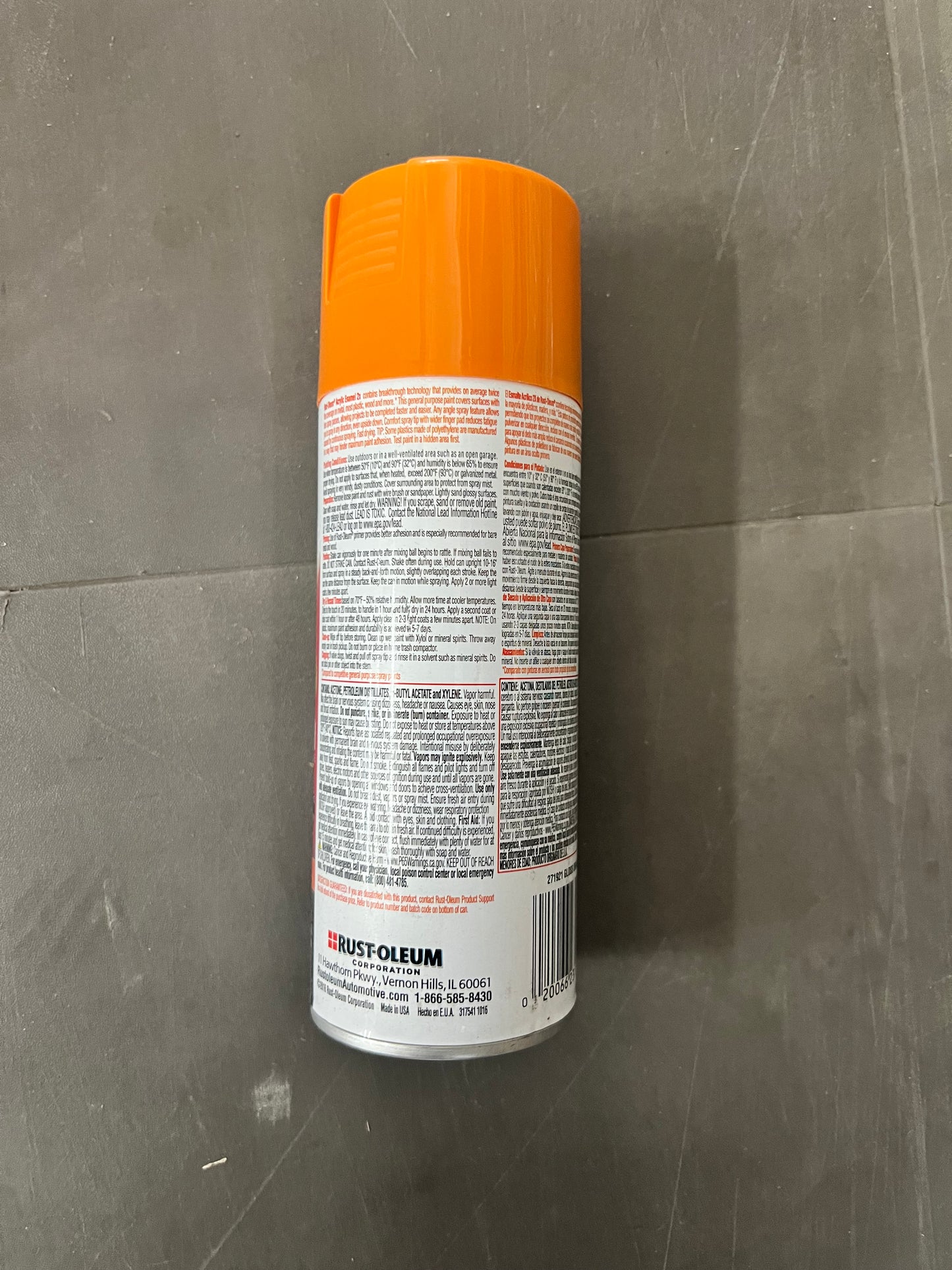 Rust-Oleum 2x Coverage Paint+Primer Acrylic Enamel - Gloss Orange (New)