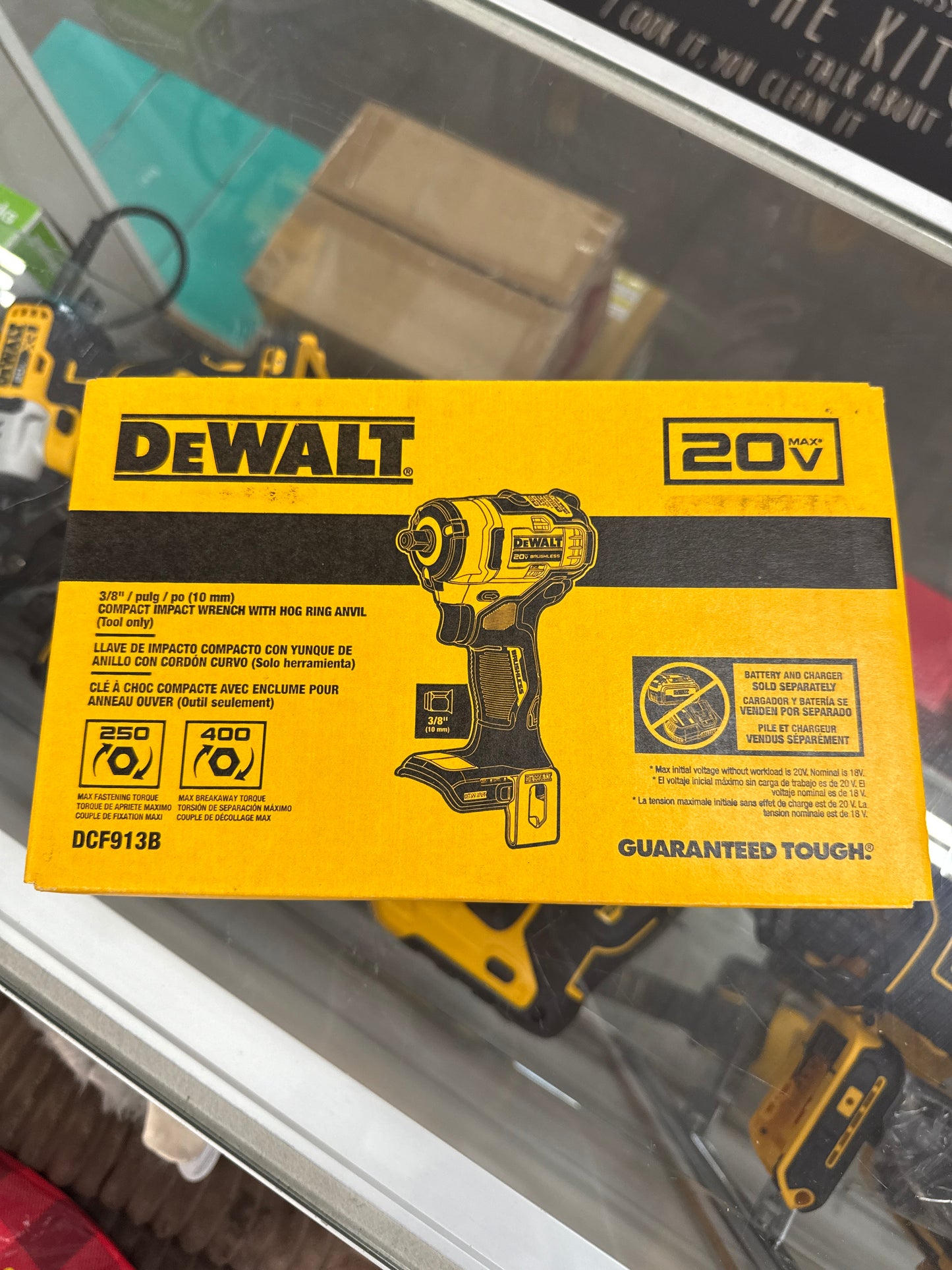DEWALT 20-volt Max Variable Speed Brushless 3/8-in square Drive Cordless Impact Wrench (Battery Not Included and Charger Not Included)