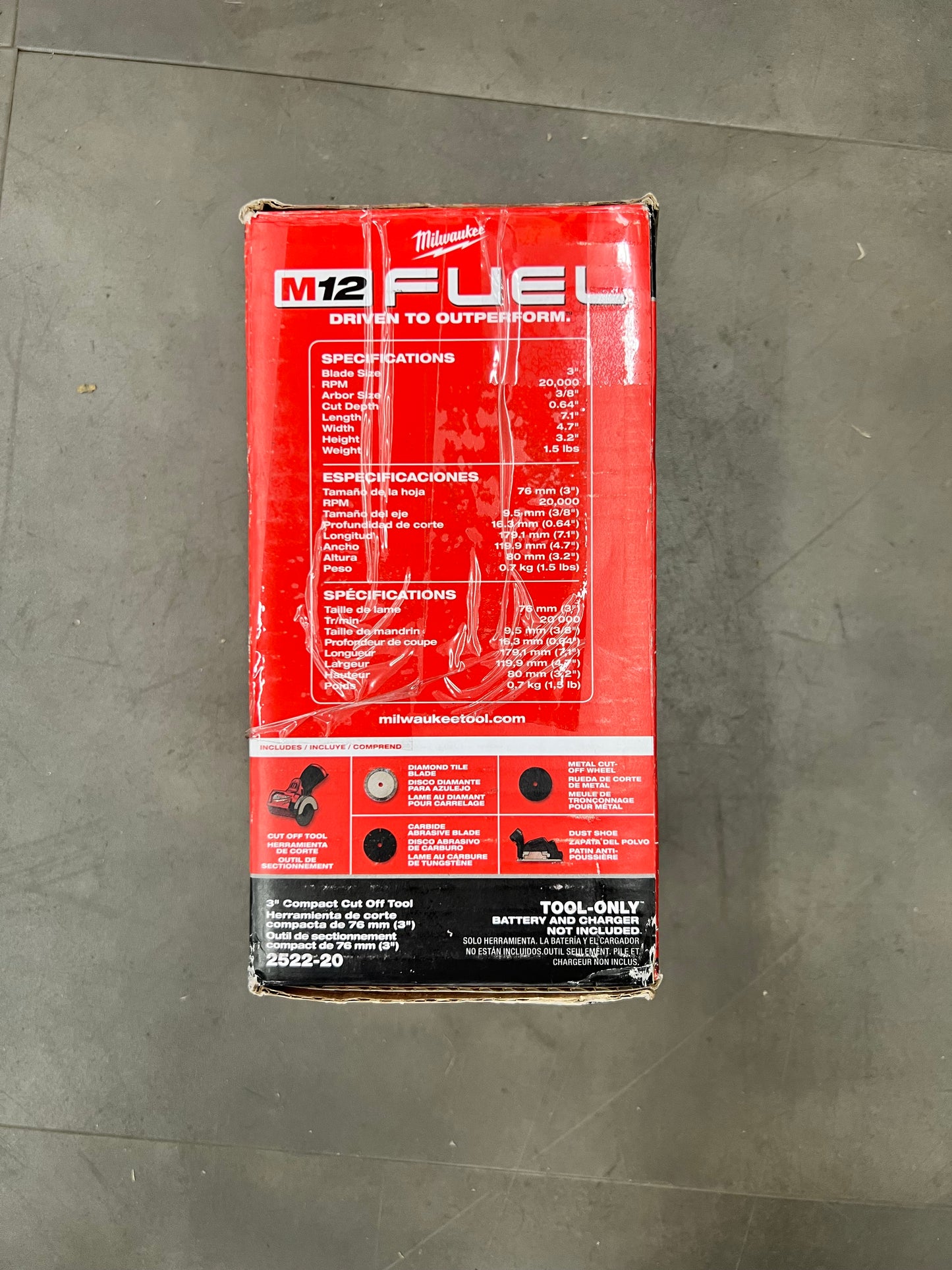 Milwaukee M12 Fuel 3” Compact Cutoff Tool - 2522-20 (New)