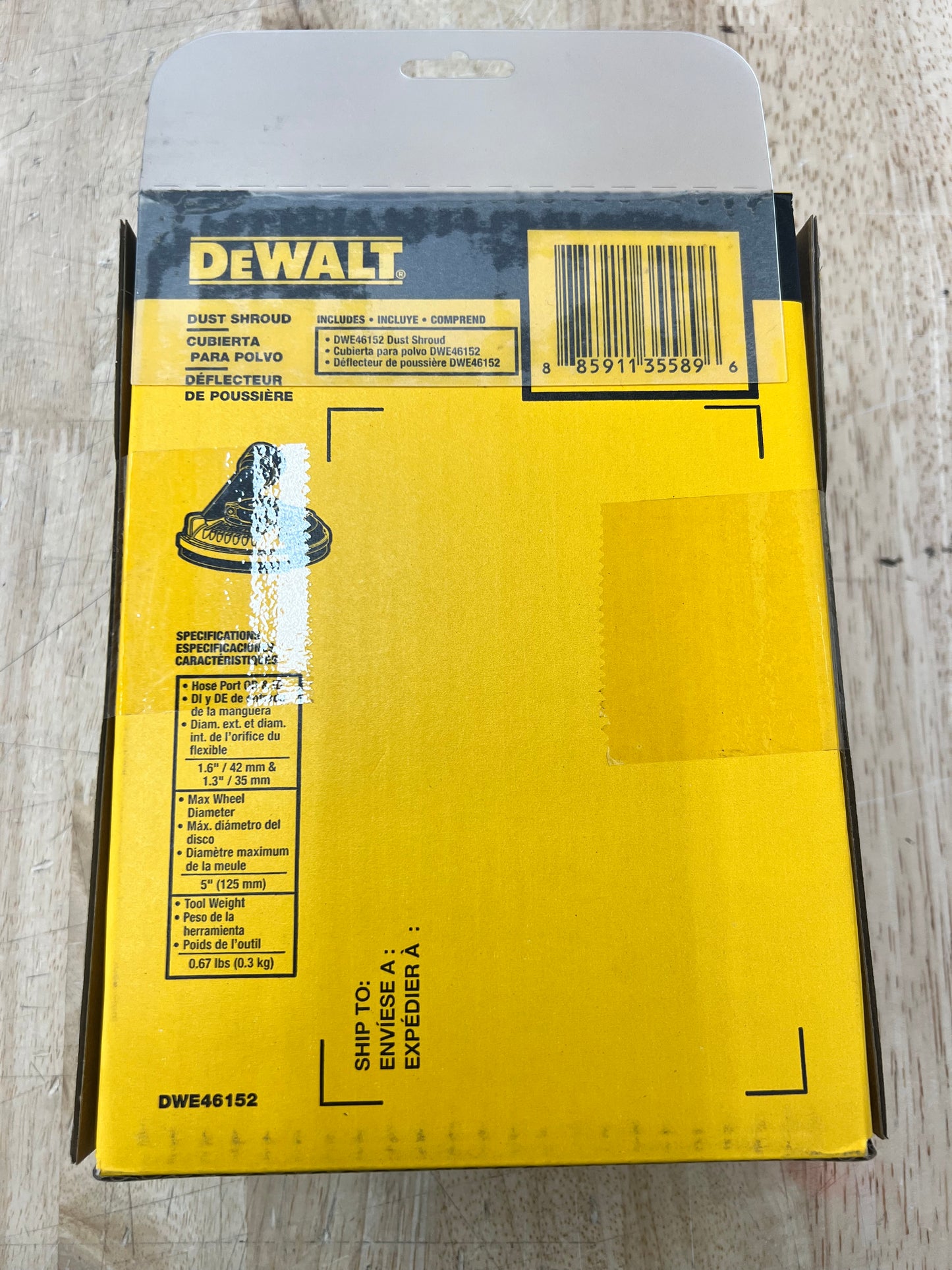 DeWalt 5” Surface Grinding Dust Shroud - DWE46152 (New)