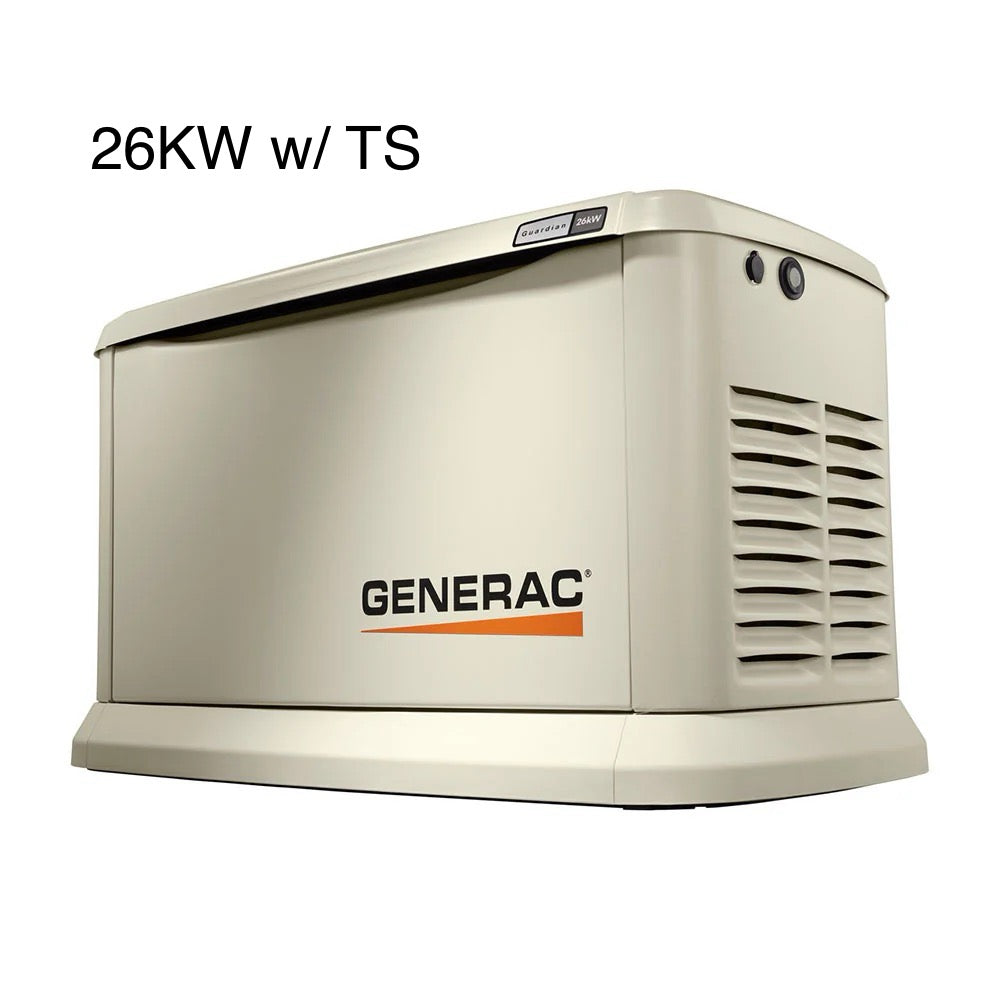 Generac 26KW Generator w/ Transfer Switch (Some are Mint/Some have Cosmetic Damage) - *Pickup Only*
