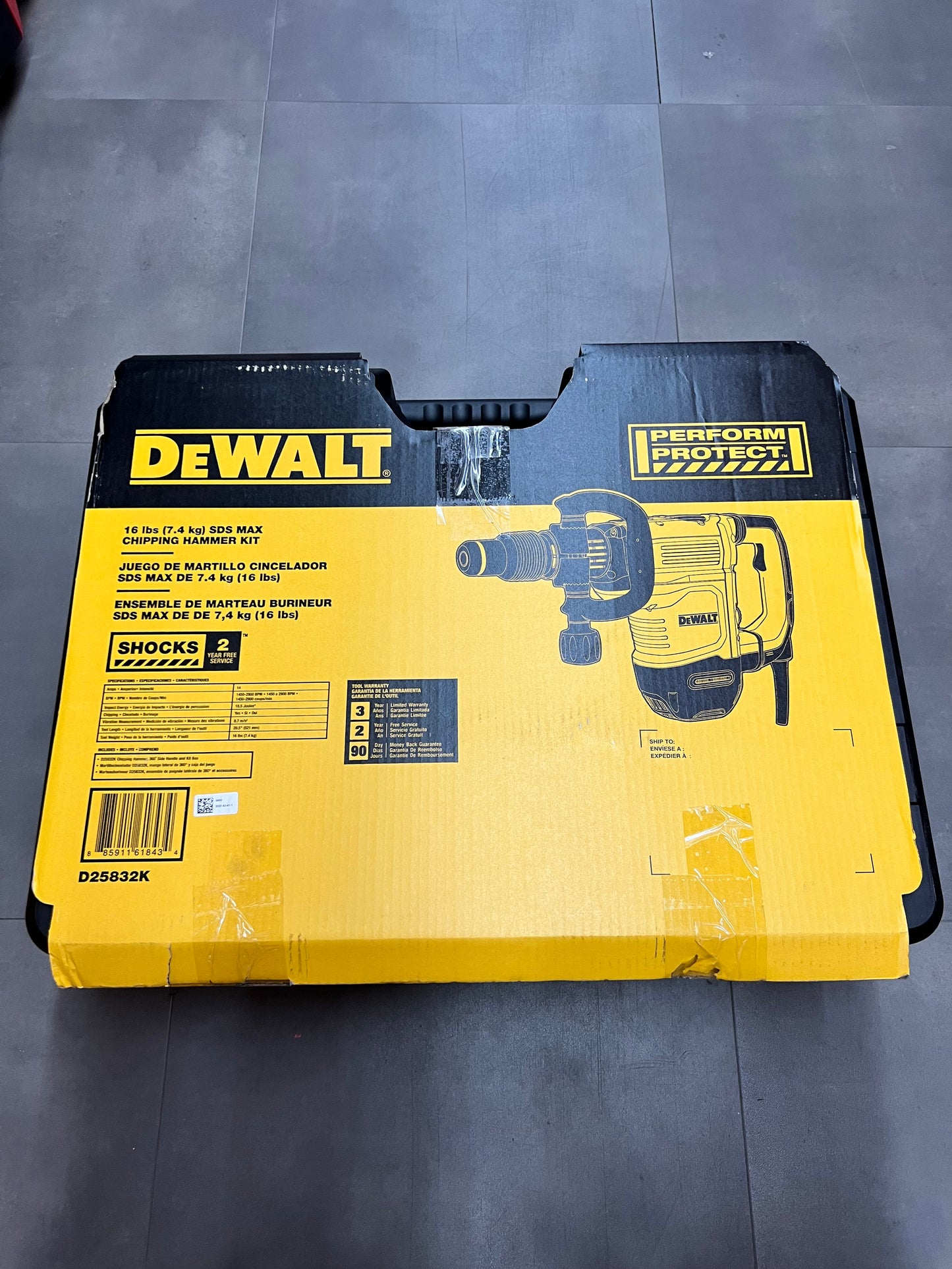 DeWalt 16lb SDS Max Chipping Hammer Kit - D25832K (New)
