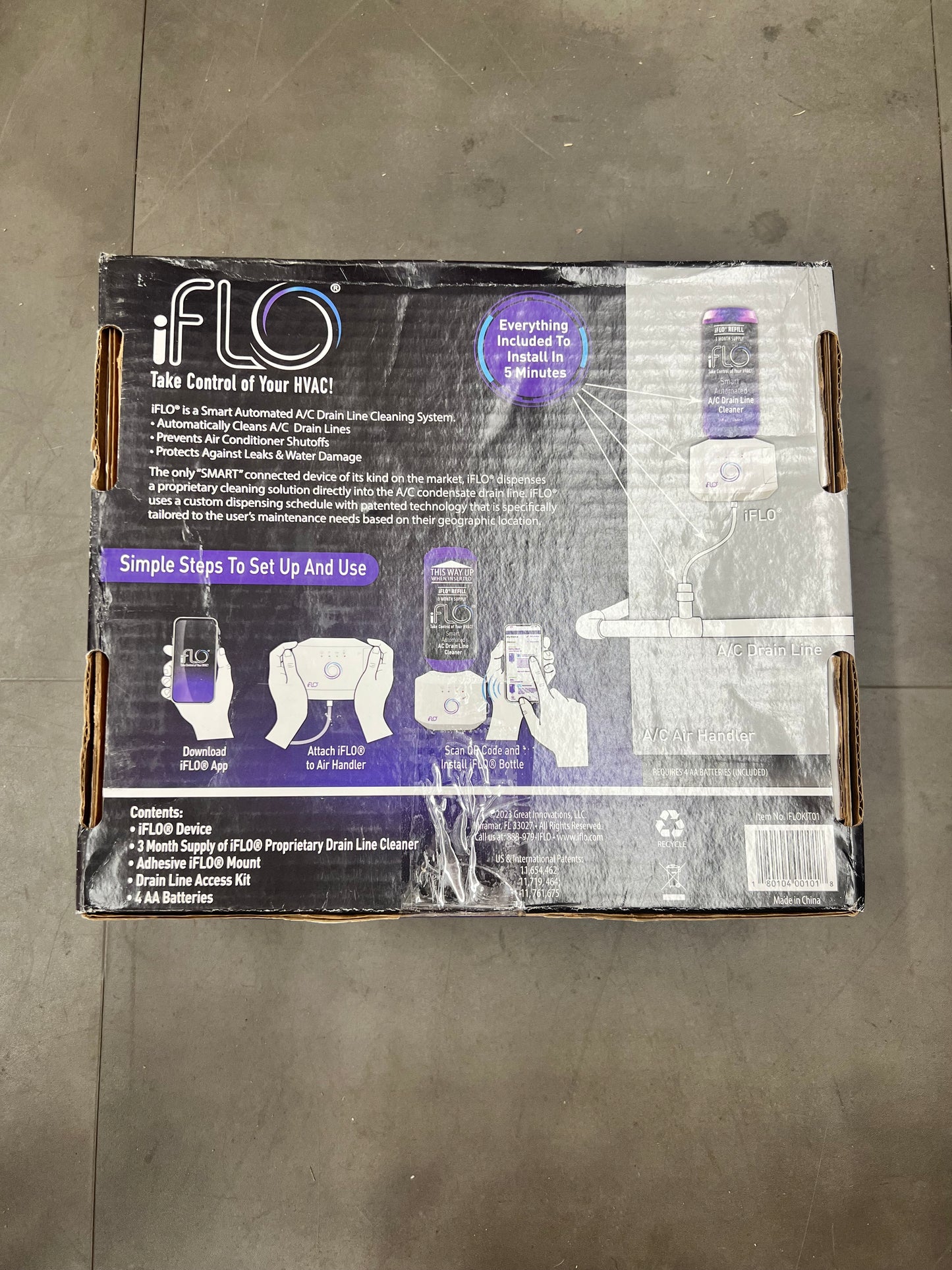 iFLO Smart Automated A/C Drain Line Cleaner - IFLOKIT01 (New)