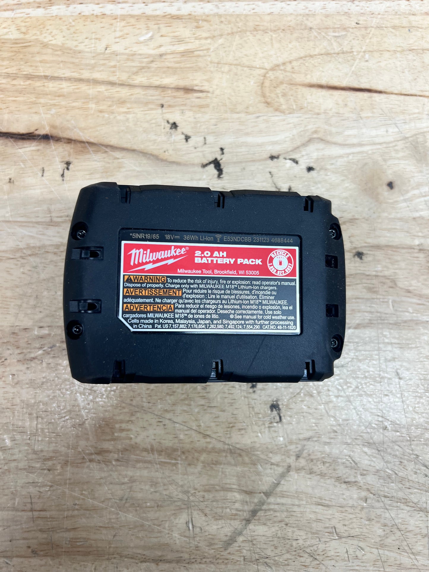 Milwaukee Red Lithium Battery Pack - CP 2.0 (New)