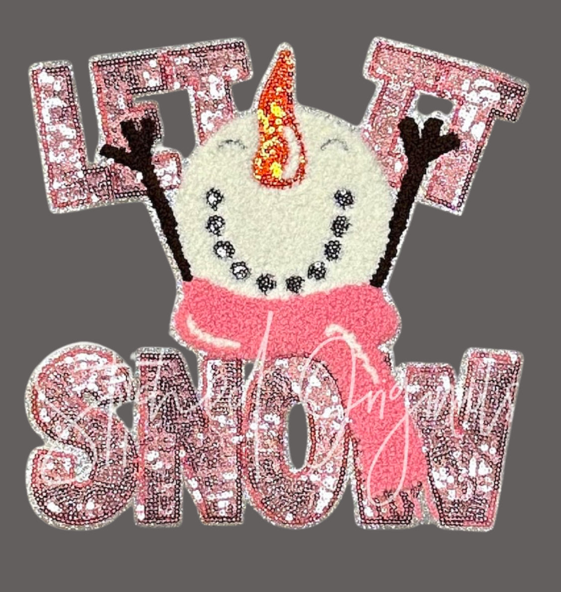 Let It Snow Sequin & Chenille Sweatshirt