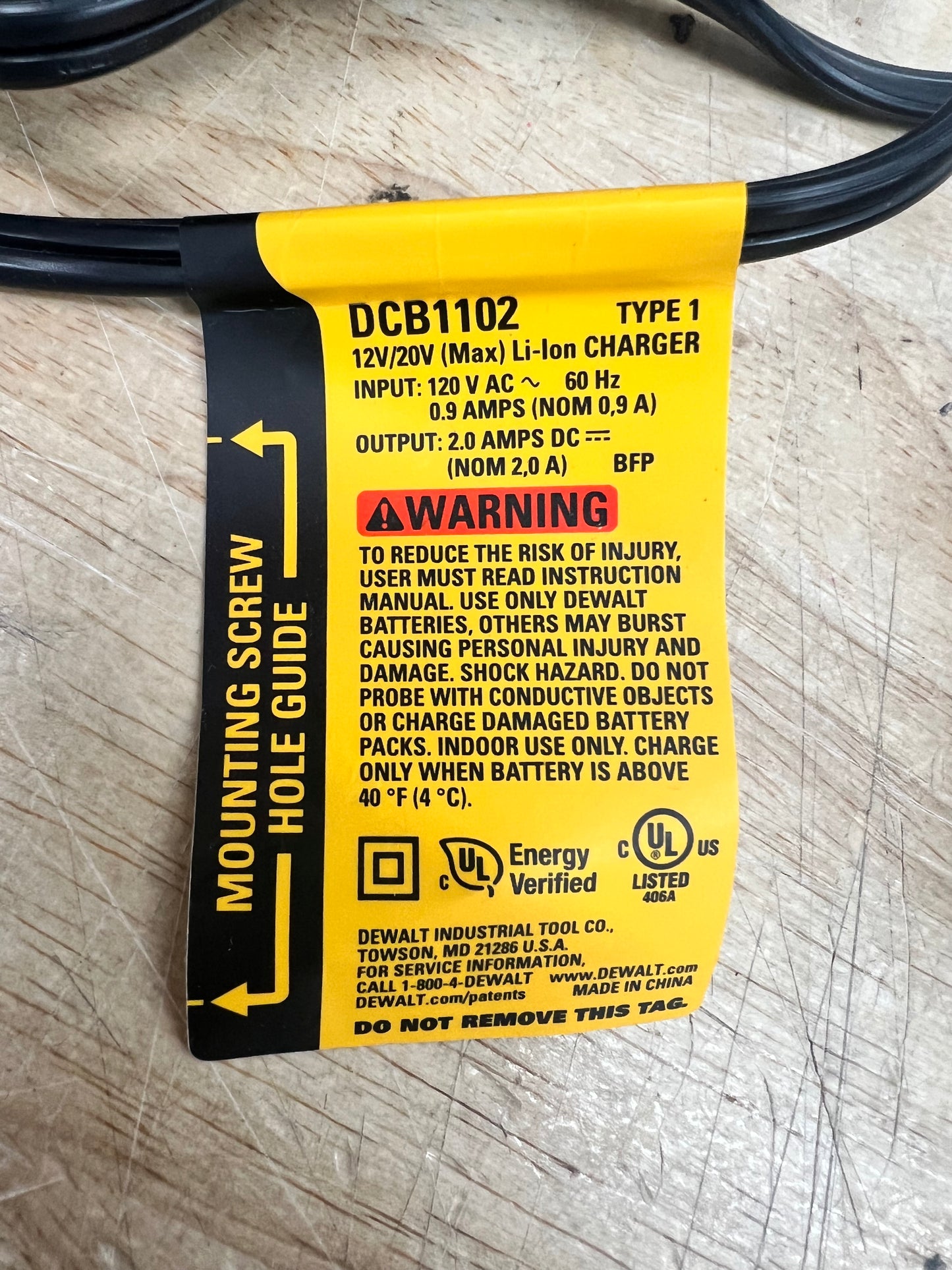 DeWalt 12V/20V Max Lithium-Ion Charger - DCB1102 (New)