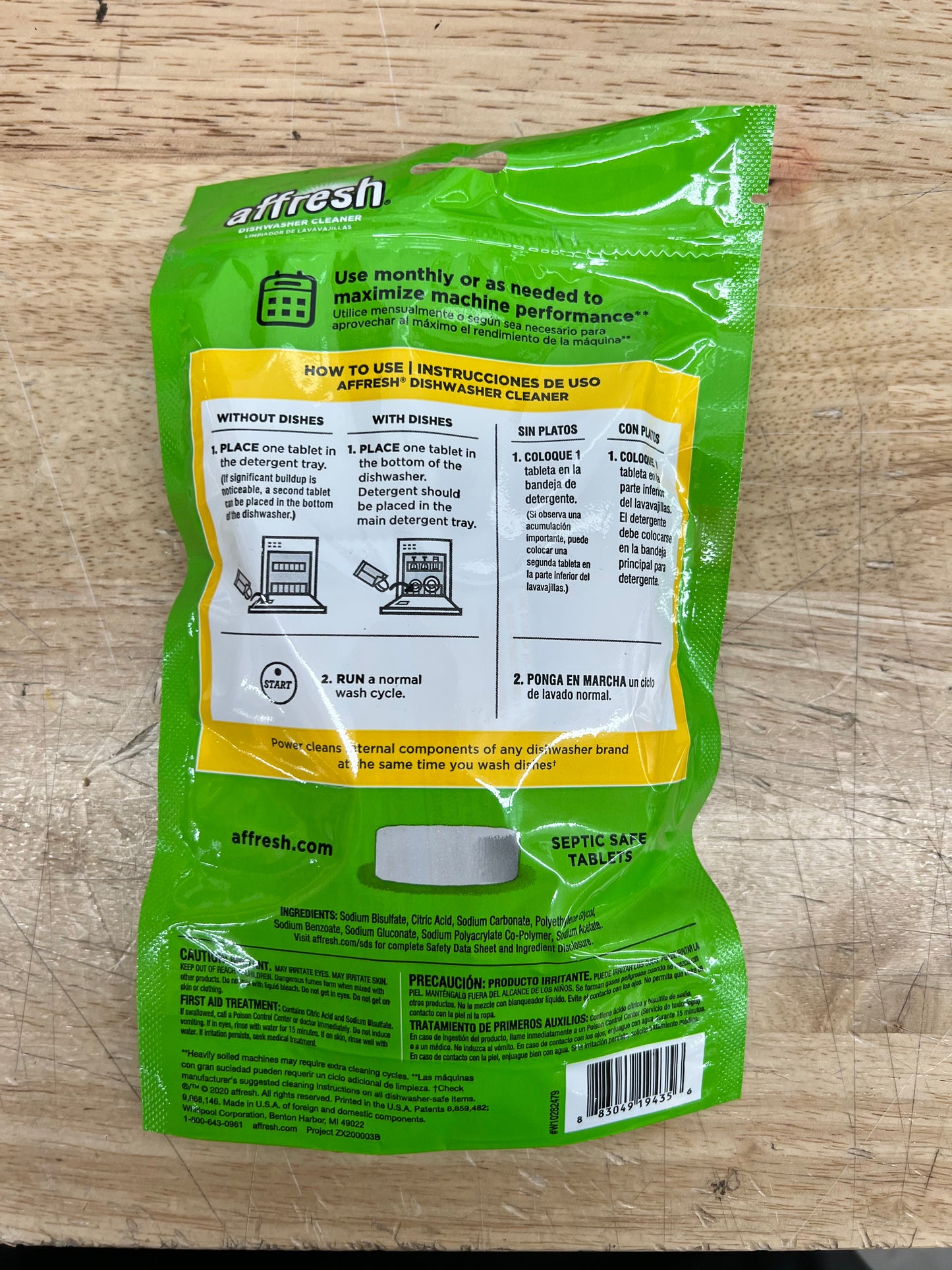 Afresh Dishwasher Cleaner - 6 Tablets per Pack (Sealed)