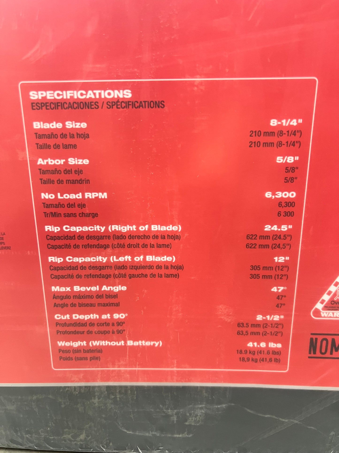 Milwaukee 8-1/4” Table Saw w/ One-Key - 2736-20 (New)