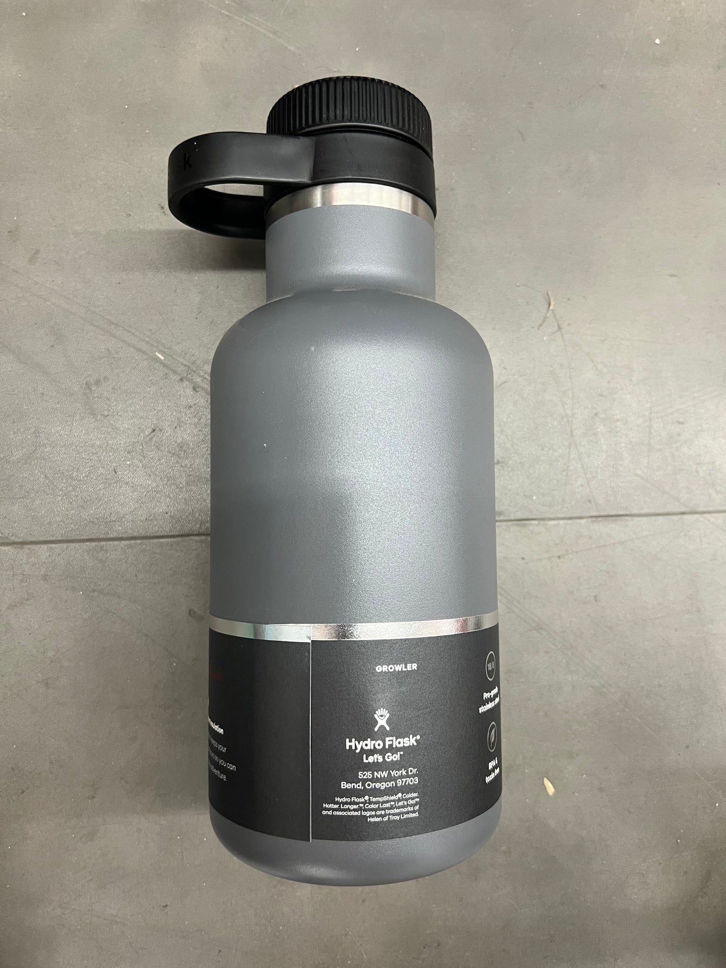 Hydro Flask 64oz Growler - Grey (New)