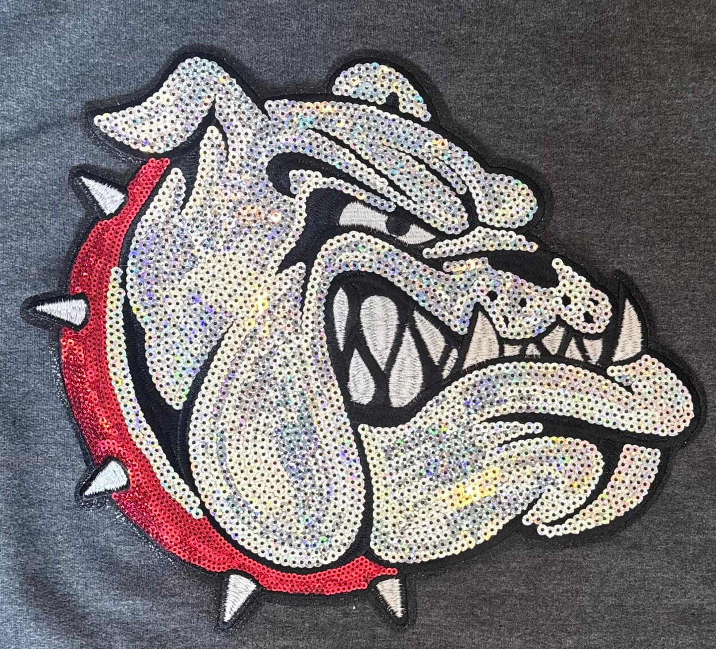 Bulldog Sequin Patch Sweatshirt