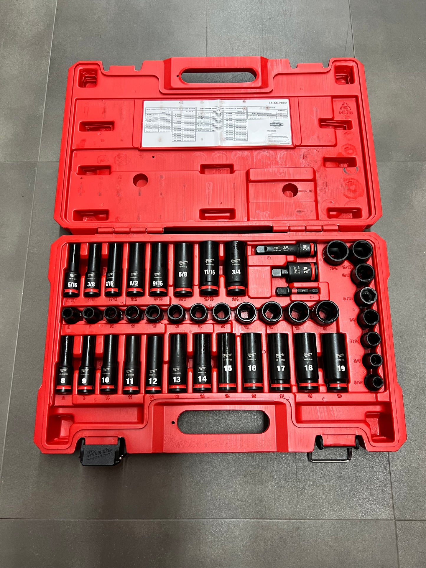 Milwaukee 43pc. 3/8” Drive Impact Socket Set - 49-66-7009 (New)