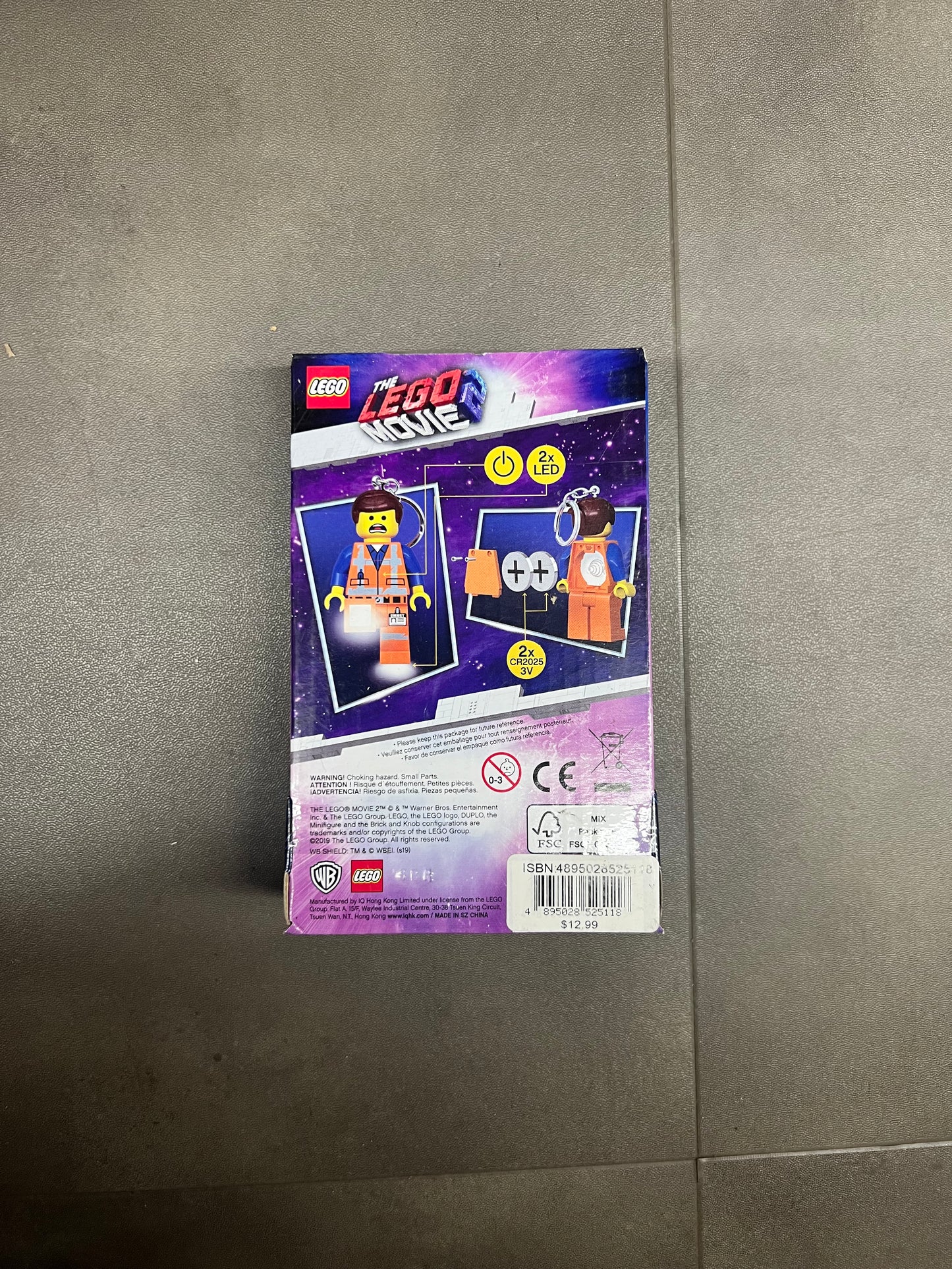 LEGO “The Lego Movie Emmet” LEDLITE KeyChain (New)