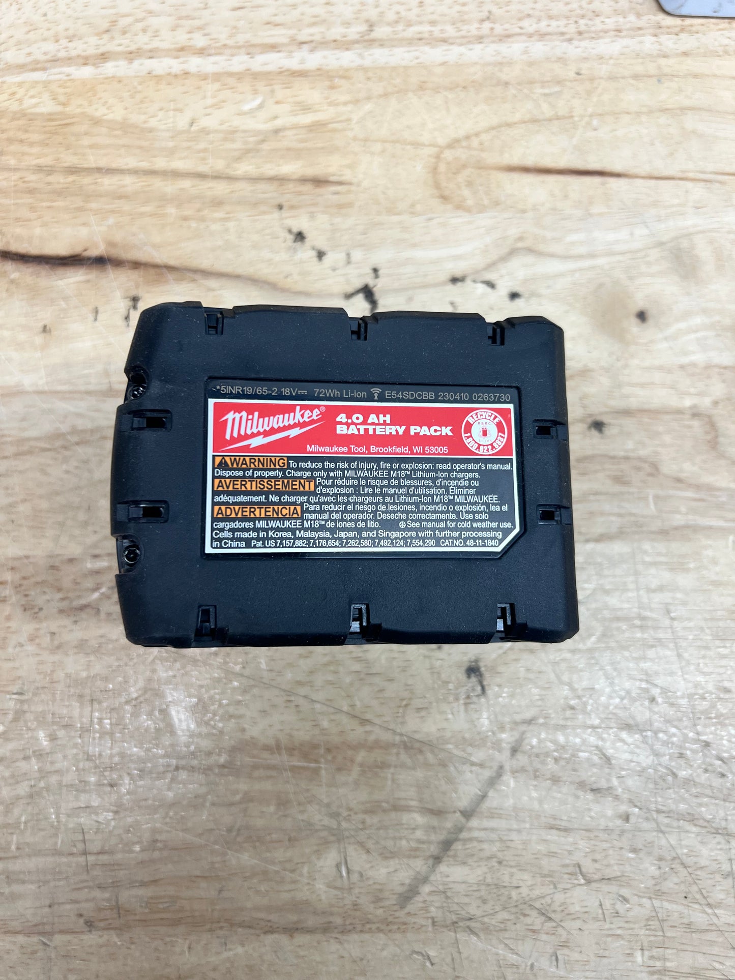 Milwaukee Red Lithium Battery Pack - XC 4.0 (New)