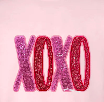 XOXO Sequin Patch Sweatshirt