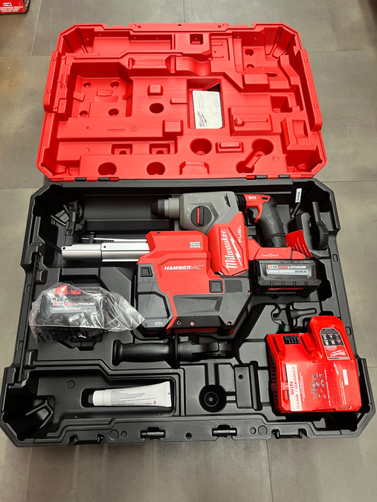 Milwaukee 1” SDS Plus Rotary Hammer w/ One-Key & HammerVac Dedicated Dust Extractor Kit - 2914-22DE (New)