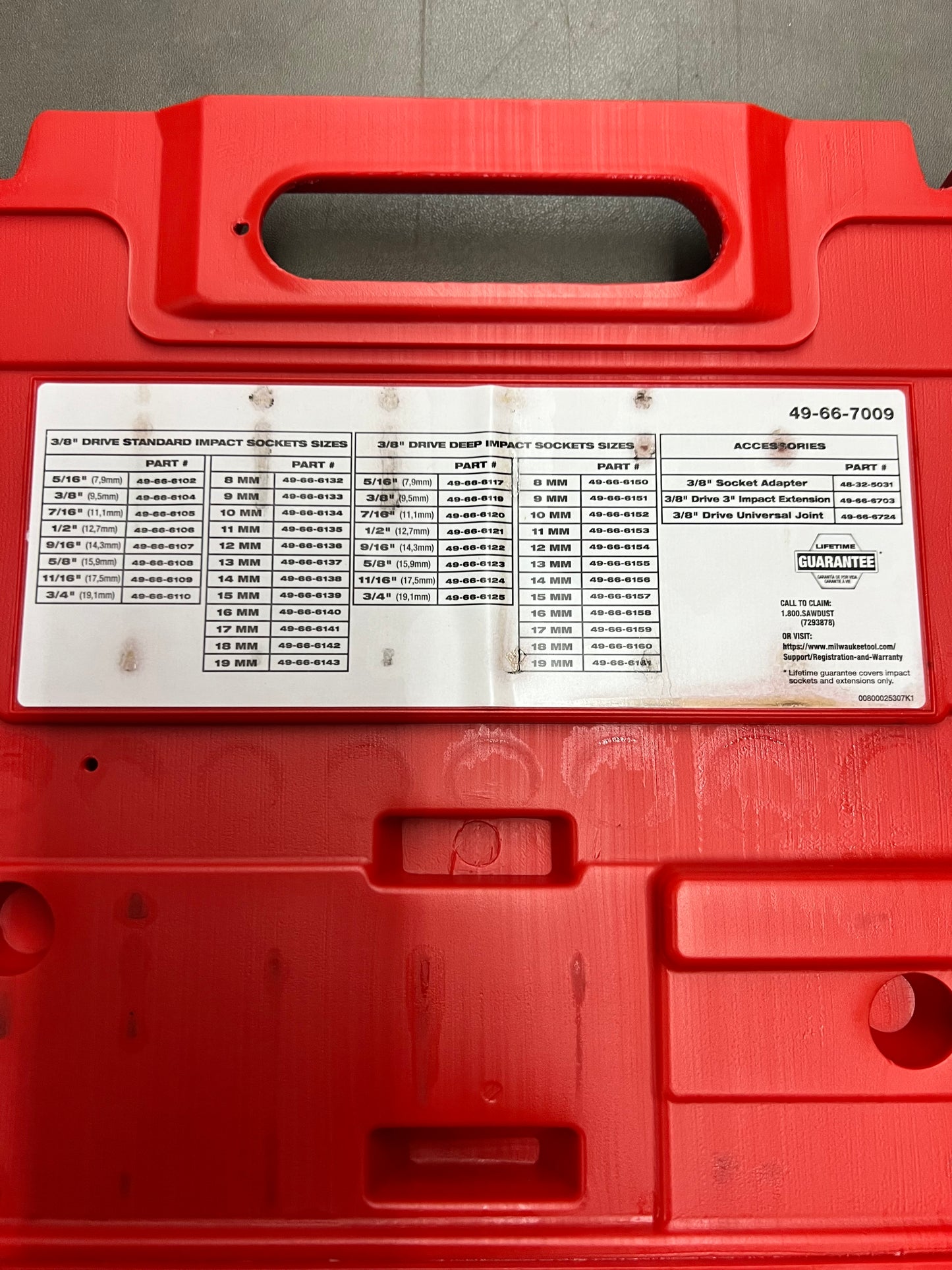 Milwaukee 43pc. 3/8” Drive Impact Socket Set - 49-66-7009 (New)