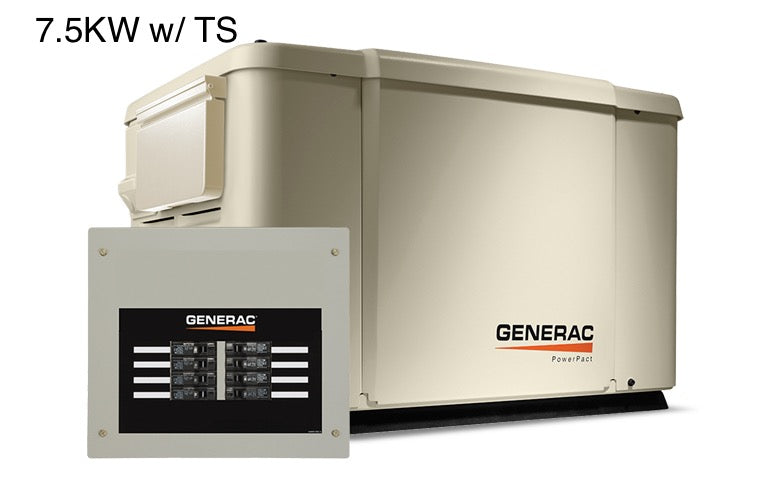 Generac 7.5KW Generator w/ Transfer Switch (Some are Mint/Some have Cosmetic Damage) - *Pickup Only*