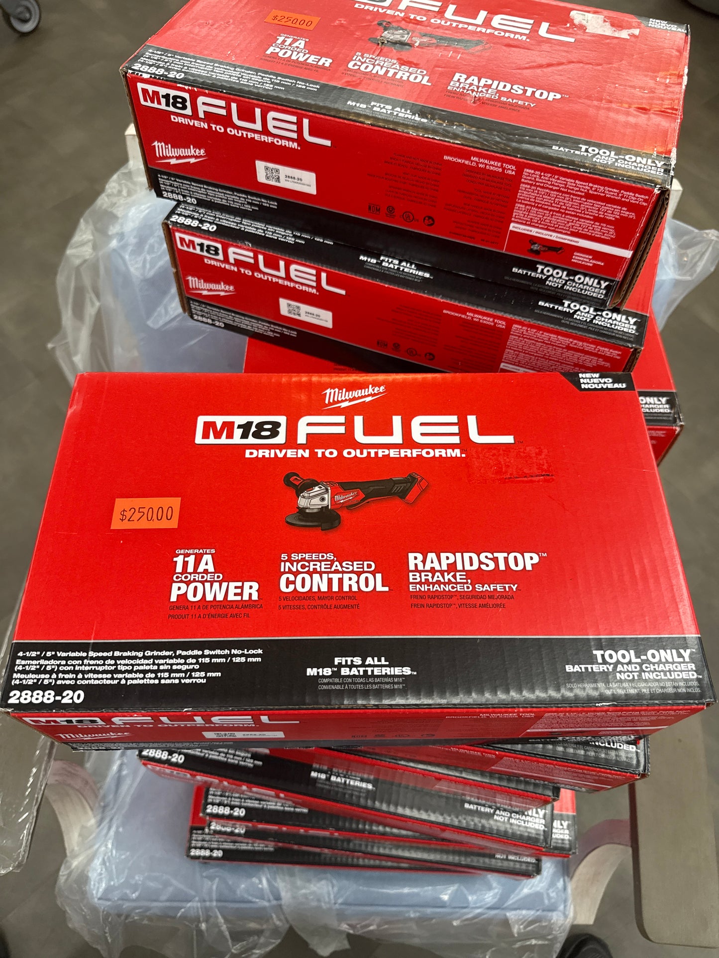 M18 FUEL 18V Lithium-Ion Brushless Cordless 4-1/2 in./5 in. Grinder with Variable Speed & Paddle Switch (Tool-Only)