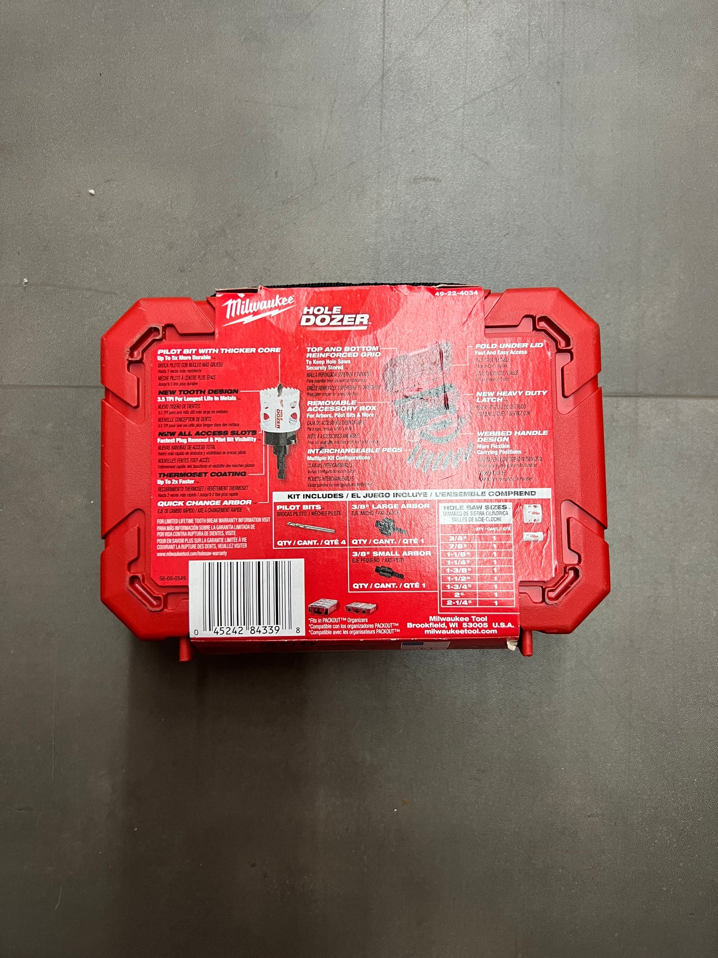 Milwaukee 15pc. Bi-Metal Hole Saw Kit - 49-22-4034 (New)