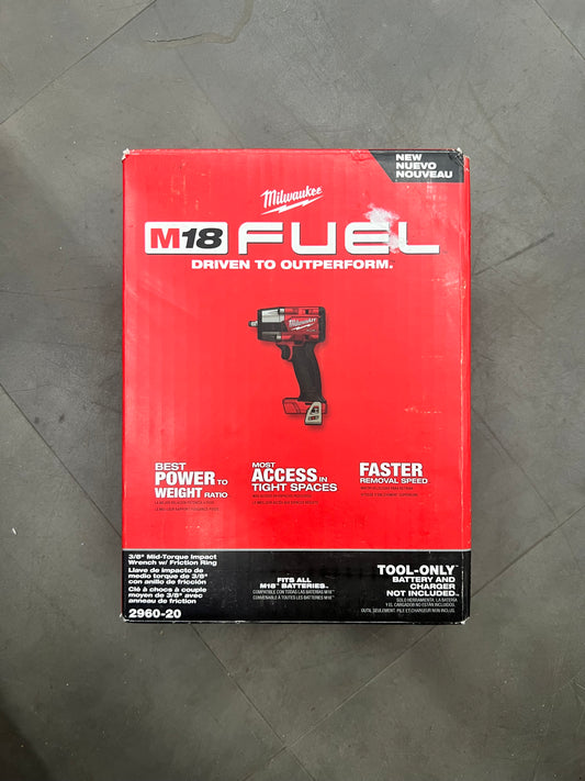 Milwaukee Fuel 3/8” Mid-Torque Impact Wrench w/ Friction Ring - 2960-20 (New)