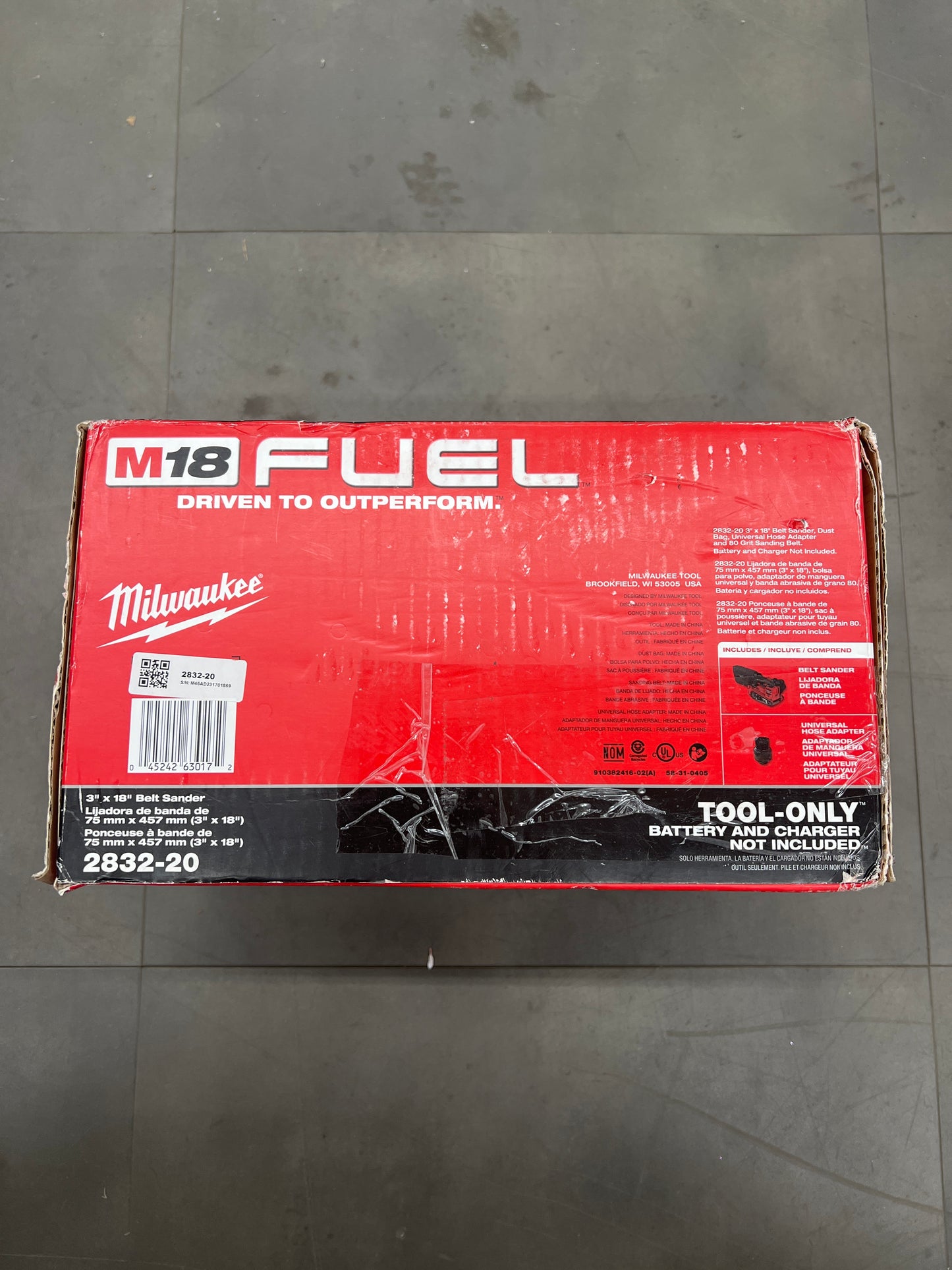 Milwaukee M18 FUEL 3" x 18" Belt Sander - Tool Only - 2832-20