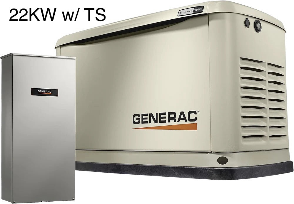 Generac 22KW Generator w/ Transfer Switch (Some are Mint/Some have Cosmetic Damage) - *Pickup Only*