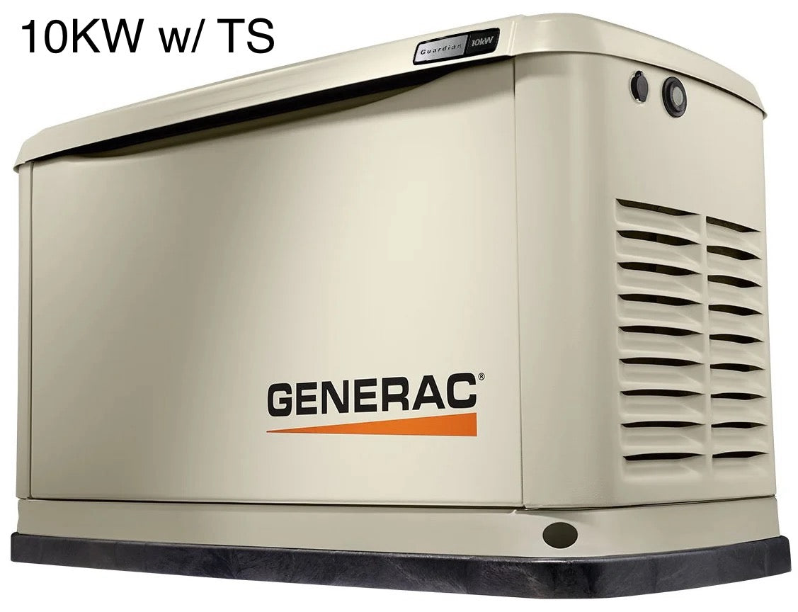 Generac 10KW Generator w/ Transfer Switch (Some are Mint/Some have Cosmetic Damage) - *Pickup Only*