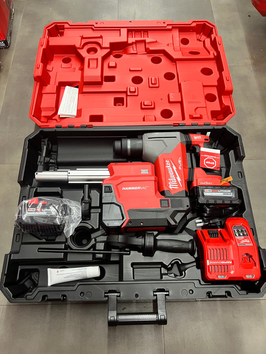 Milwaukee 1-1/8” SDS Plus Rotary Hammer w/ One-Key & HammerVac Dedicated Dust Extractor Kit - 2915-22DE (New)