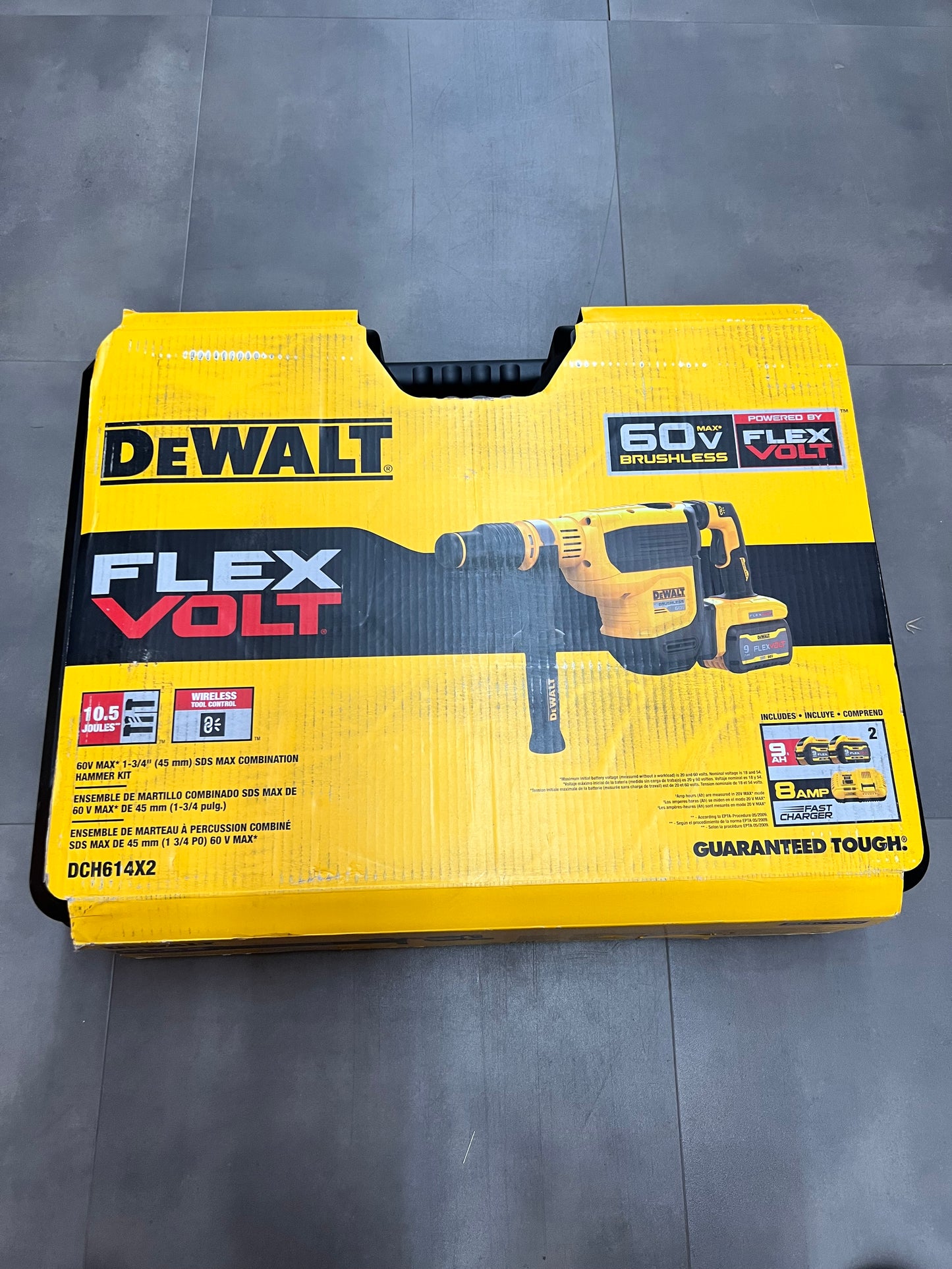 DeWalt 60V Max* 1-3/4” SDS Max Combination Hammer Kit - DCH614X2 (New)