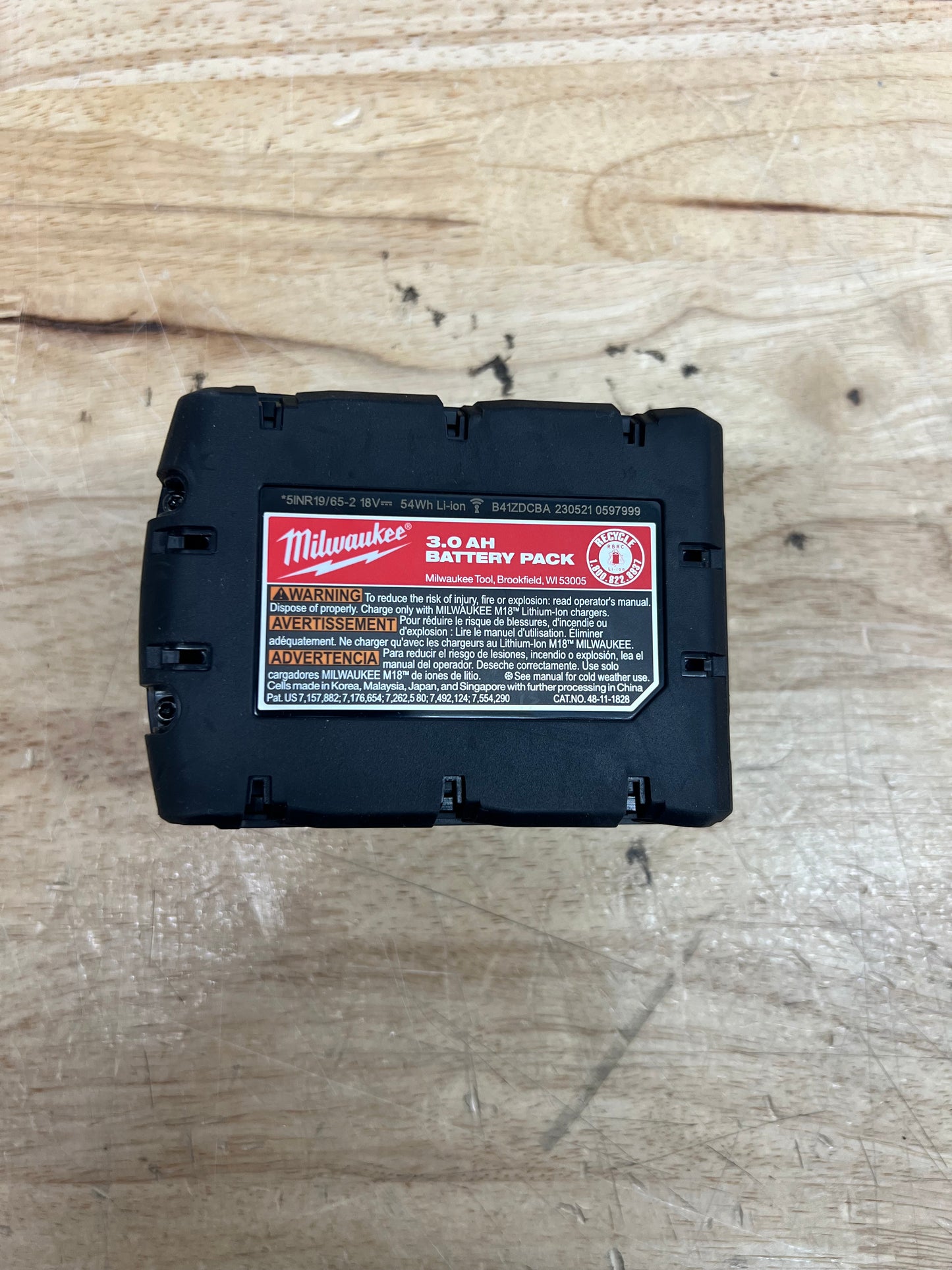 Milwaukee Red Lithium Battery Pack - XC 3.0 (New)