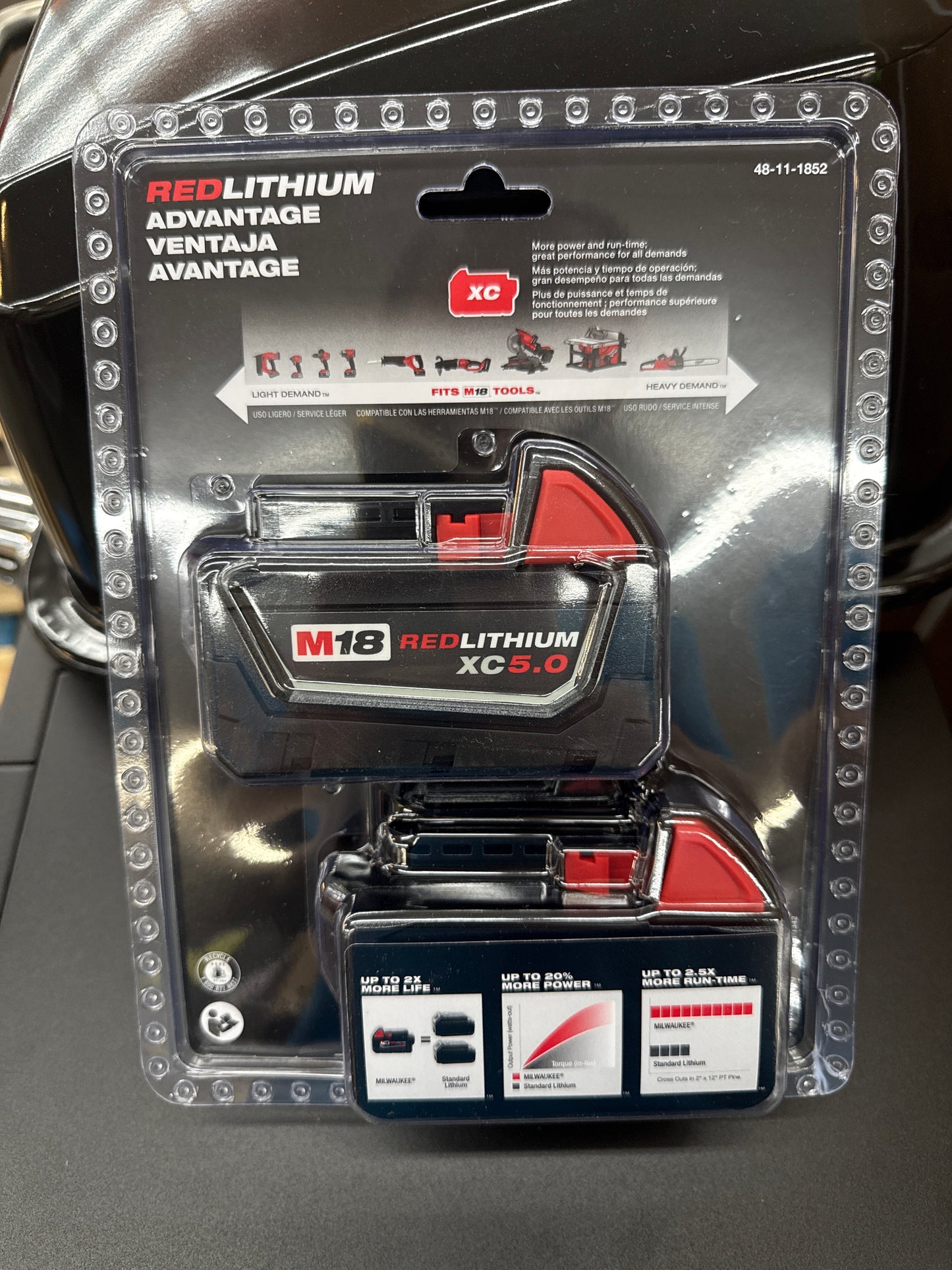 M18 18-Volt Lithium-Ion XC Extended Capacity 5.0 Ah Battery Pack (2-Pack)