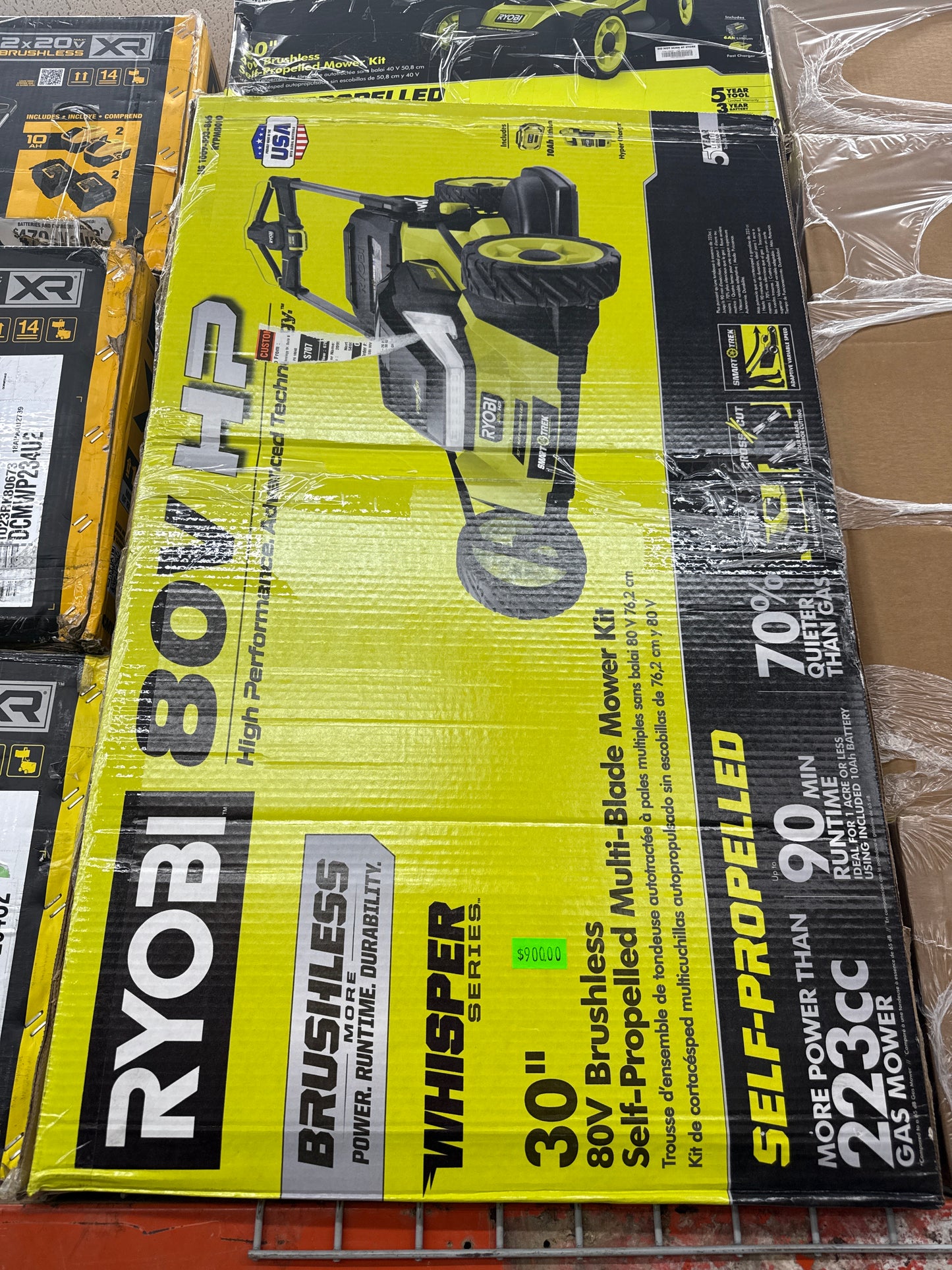 80V HP Brushless Battery Cordless Electric 30 in. Multi-Blade Lawn Mower with Battery and Charger