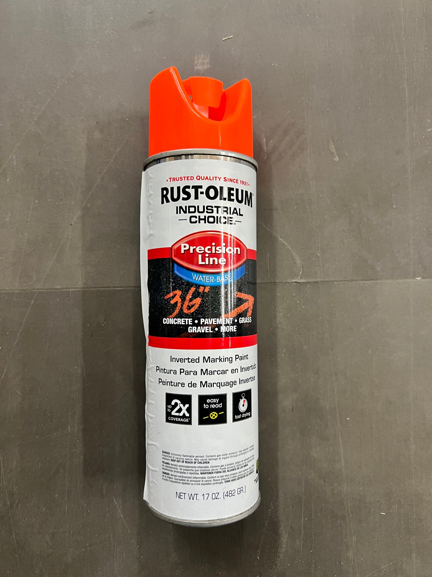 Rust-Oleum Precision Line Water-Base Inverted Marking Paint - Orange (New)