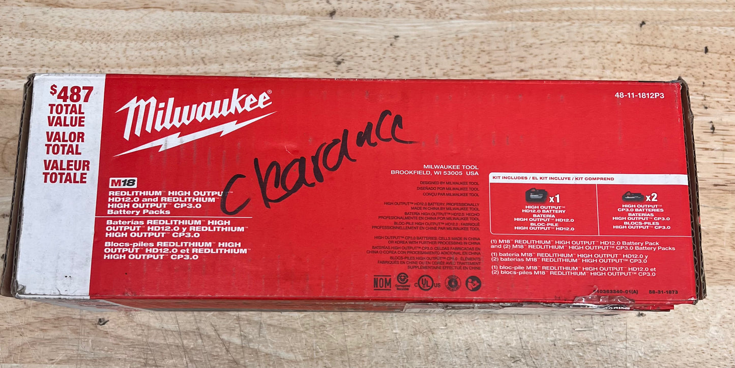 REDLITHIUM HIGH OUTPUT HD12.0 and REDLITHIUM HIGH OUTPUT CP3.0 Battery Packs