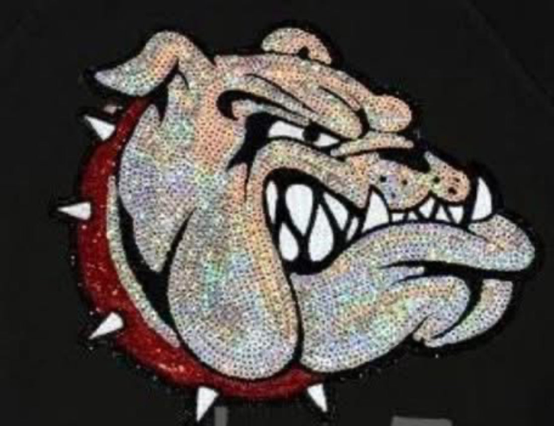 Bulldog Sequin Patch Sweatshirt