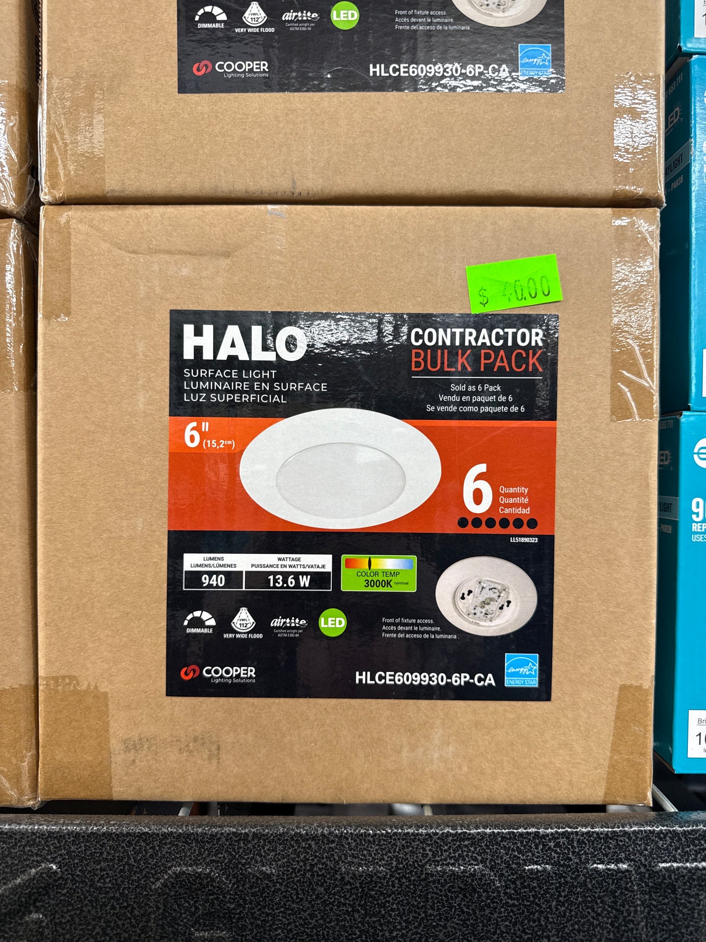 HALO 6 in. LED Surface Mount Light – Contractor Bulk Pack (6 Fixtures) *Pick Up Only*