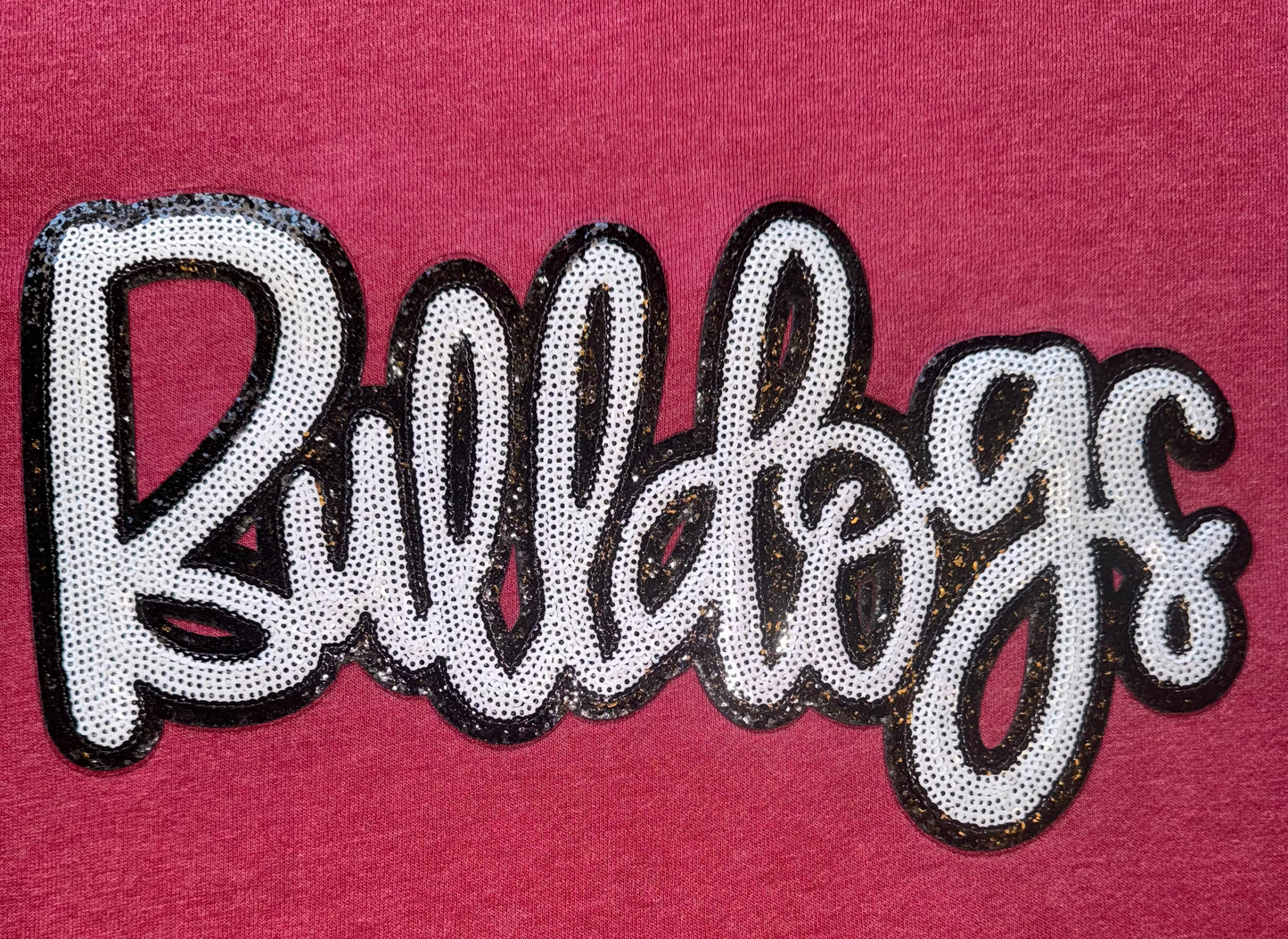 Bulldogs Script Sequin Patch Sweatshirt