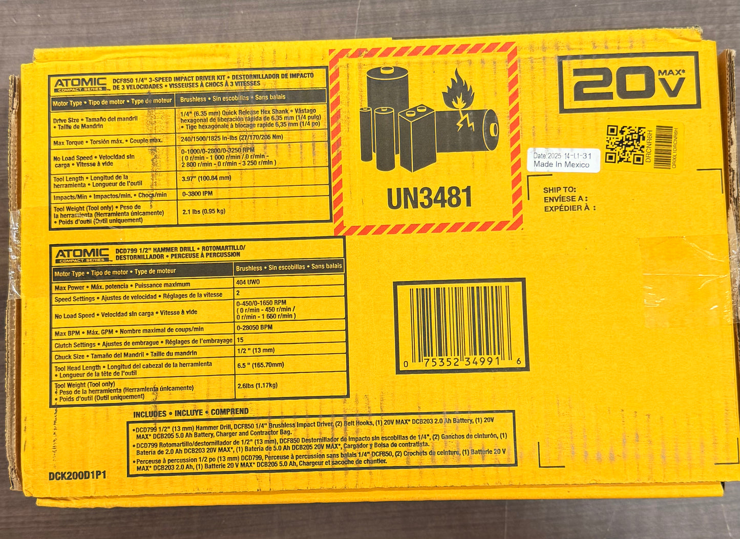 DeWalt ATOMIC Compact Series 20V MAX Cordless 2-Tool Combo Kit