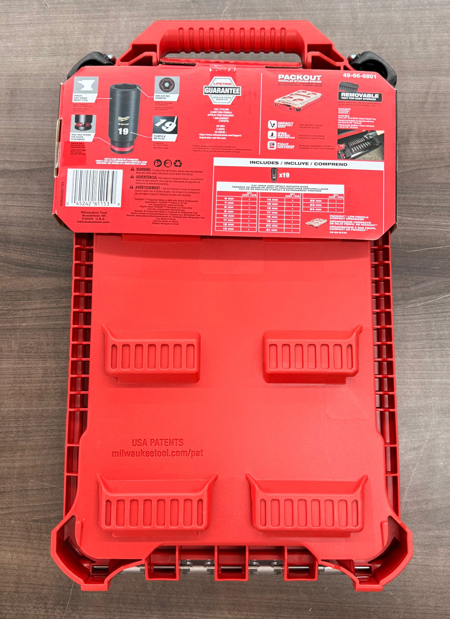 Milwaukee 19 3/8" Drive Impact Socket Packout Kit