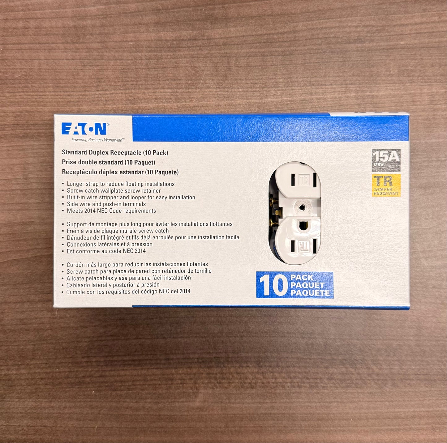 Eaton Standard Duplex Receptacle 10 pack White