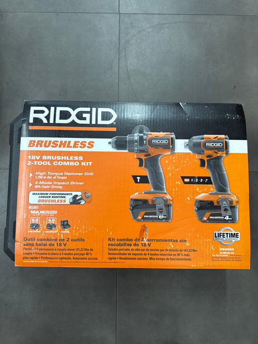 18V Brushless 2-Tool Combo Kit with 6.0 Ah and 4.0 Ah MAX Output Batteries