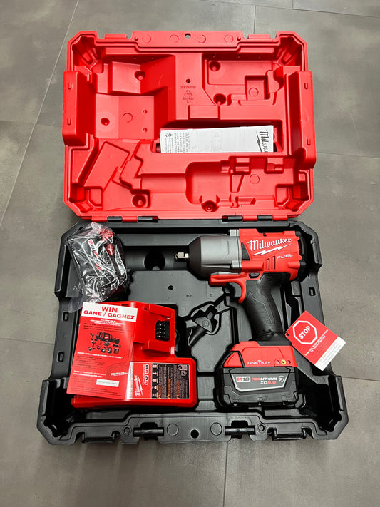 Milwaukee M18 Fuel w/ One-Key 1/2” High Torque Impact Wrench Kit w/ Friction Ring - 2863-22R (New)