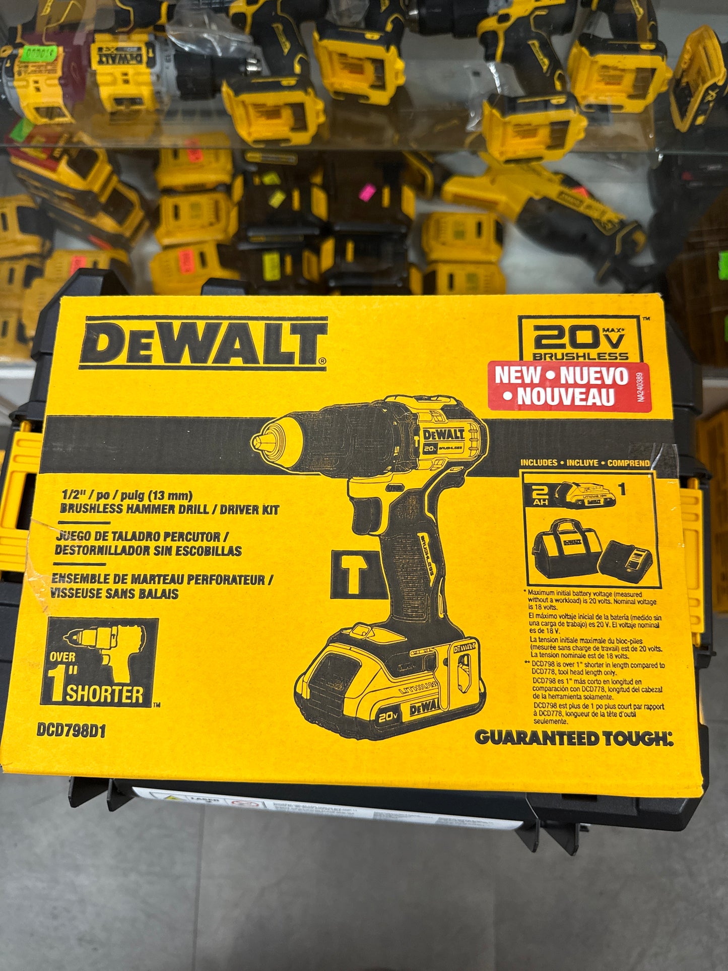DEWALT 1/2-in 20-volt max Variable Speed Brushless Cordless Hammer Drill (1 -Batteries and Charger Include )