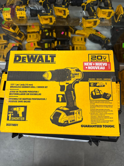 DEWALT 1/2-in 20-volt max Variable Speed Brushless Cordless Hammer Drill (1 -Batteries and Charger Include )