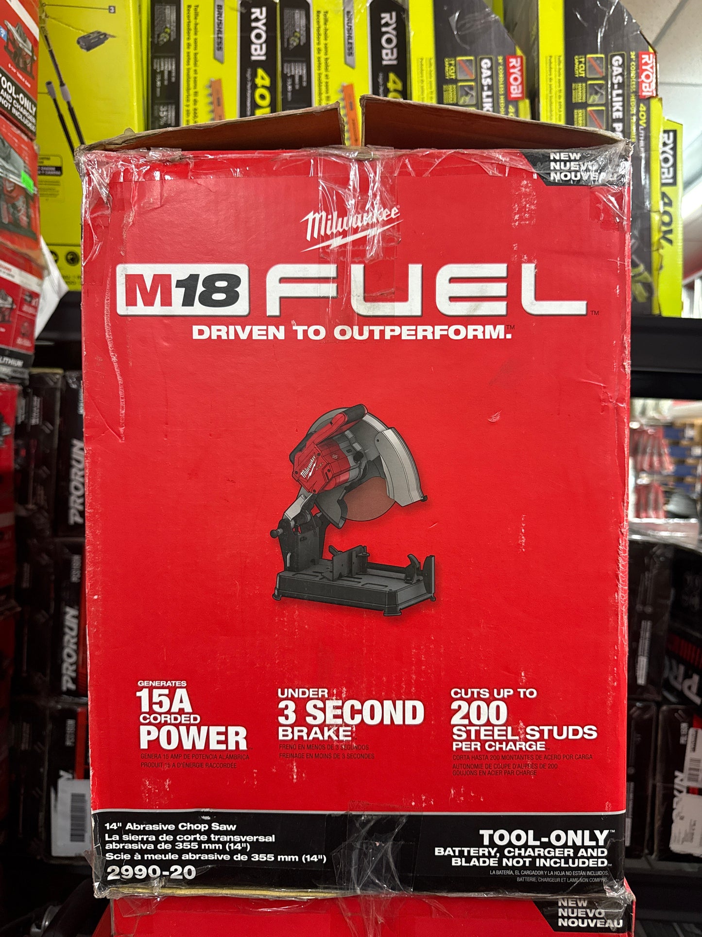 M18 FUEL 18-Volt Lithium-Ion Brushless Cordless 14 in. Abrasive Cut-Off Saw (Tool-Only) - 2990-20