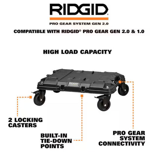 Rigid Pro Gear Dolly 24 in. x 18 in. Black Modular Tool Cart *Pick up only*