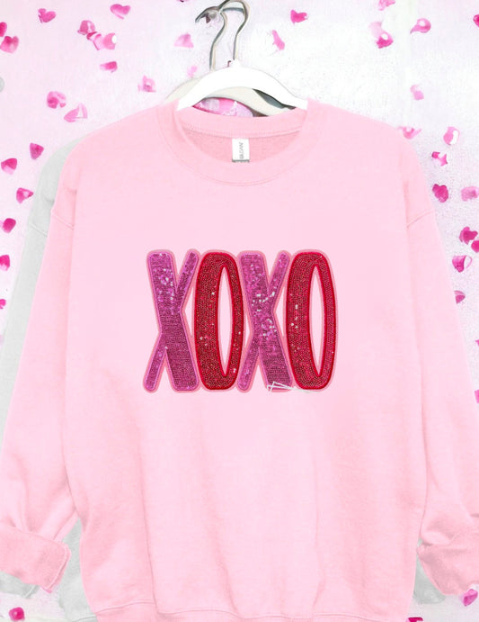 XOXO Sequin Patch Sweatshirt