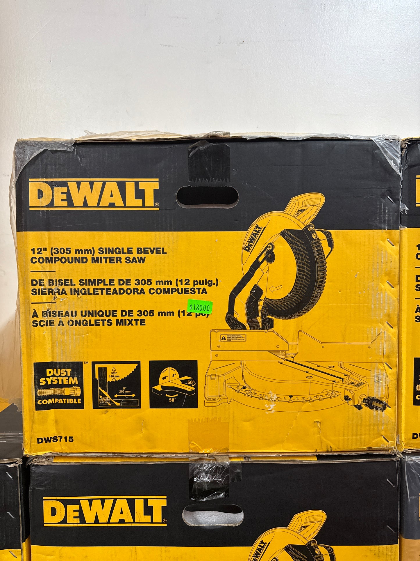 DeWALT 15 Amp Corded 12 in. Single Bevel Compound Miter Saw - DWS715