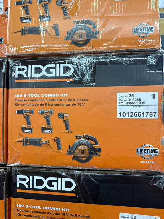18V Cordless 5-Tool Combo Kit with (2) 4.0 Ah Batteries, Charger & (2-Pack) 2.0 Ah MAX Output Batteries